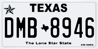 TX license plate DMB8946