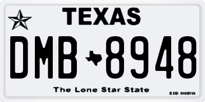 TX license plate DMB8948