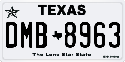 TX license plate DMB8963