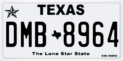 TX license plate DMB8964
