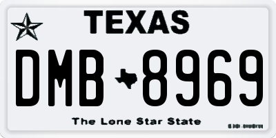 TX license plate DMB8969