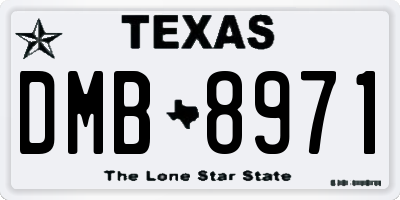 TX license plate DMB8971