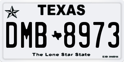 TX license plate DMB8973