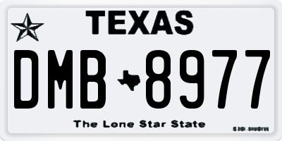 TX license plate DMB8977