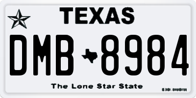 TX license plate DMB8984