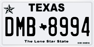 TX license plate DMB8994