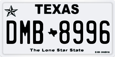 TX license plate DMB8996