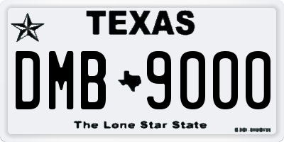 TX license plate DMB9000