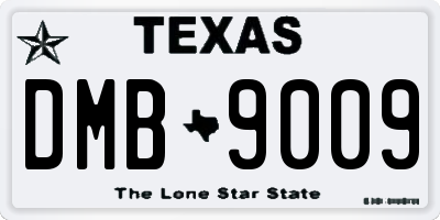 TX license plate DMB9009