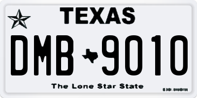 TX license plate DMB9010