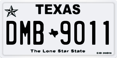 TX license plate DMB9011
