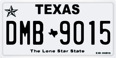 TX license plate DMB9015