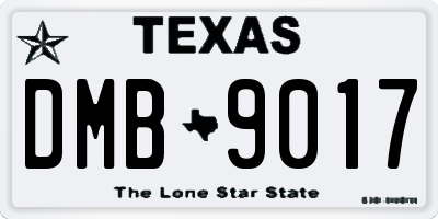 TX license plate DMB9017