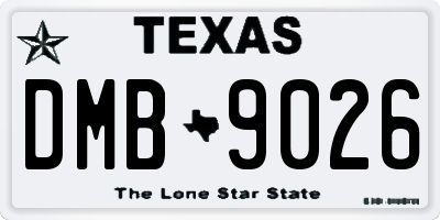 TX license plate DMB9026