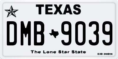 TX license plate DMB9039