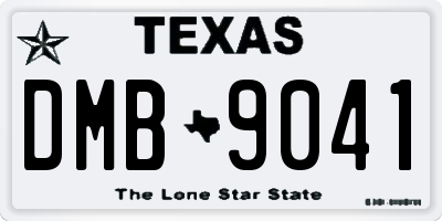 TX license plate DMB9041