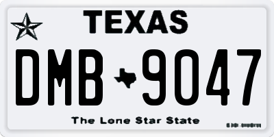 TX license plate DMB9047