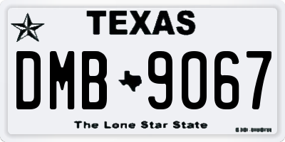 TX license plate DMB9067