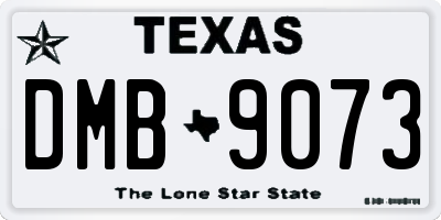 TX license plate DMB9073