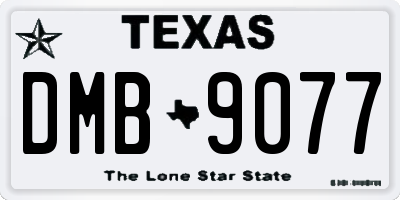 TX license plate DMB9077