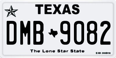 TX license plate DMB9082