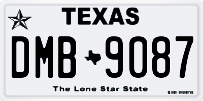 TX license plate DMB9087