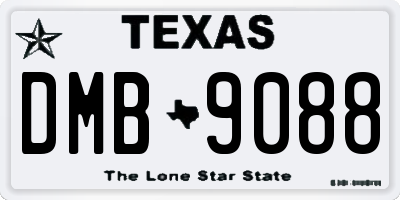 TX license plate DMB9088