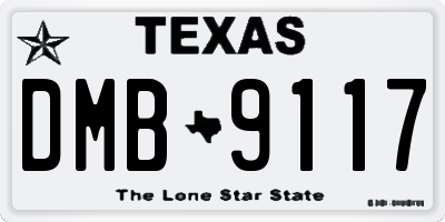 TX license plate DMB9117