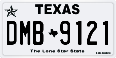 TX license plate DMB9121