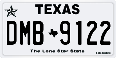TX license plate DMB9122