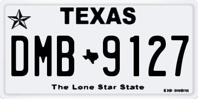 TX license plate DMB9127