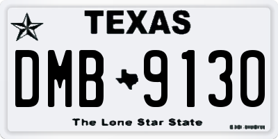 TX license plate DMB9130