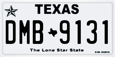 TX license plate DMB9131