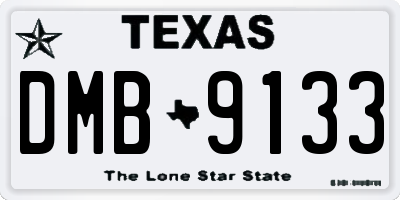 TX license plate DMB9133