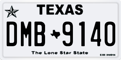 TX license plate DMB9140