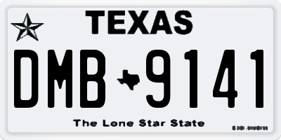 TX license plate DMB9141
