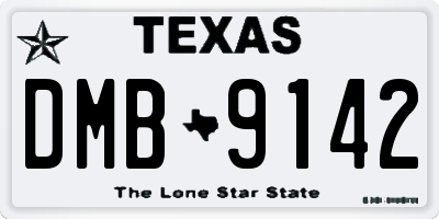 TX license plate DMB9142