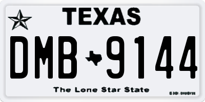 TX license plate DMB9144