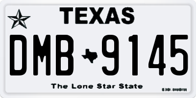 TX license plate DMB9145