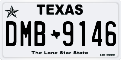 TX license plate DMB9146