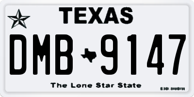 TX license plate DMB9147