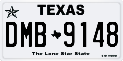 TX license plate DMB9148