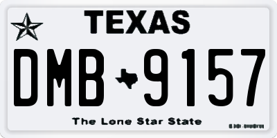 TX license plate DMB9157