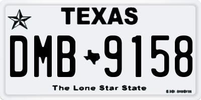 TX license plate DMB9158
