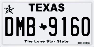 TX license plate DMB9160