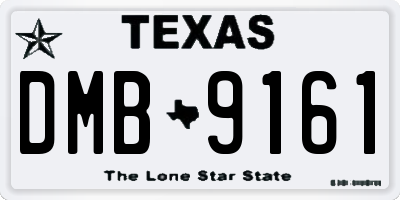 TX license plate DMB9161