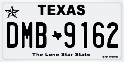 TX license plate DMB9162
