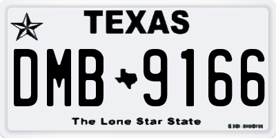 TX license plate DMB9166