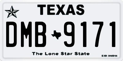 TX license plate DMB9171