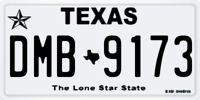 TX license plate DMB9173